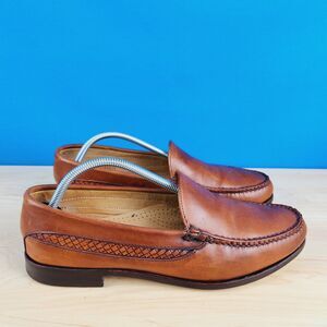 Allen Edmonds Ashby Mens Size 10.5 Loafers USA Made Chestnut‎ Leather moccasins